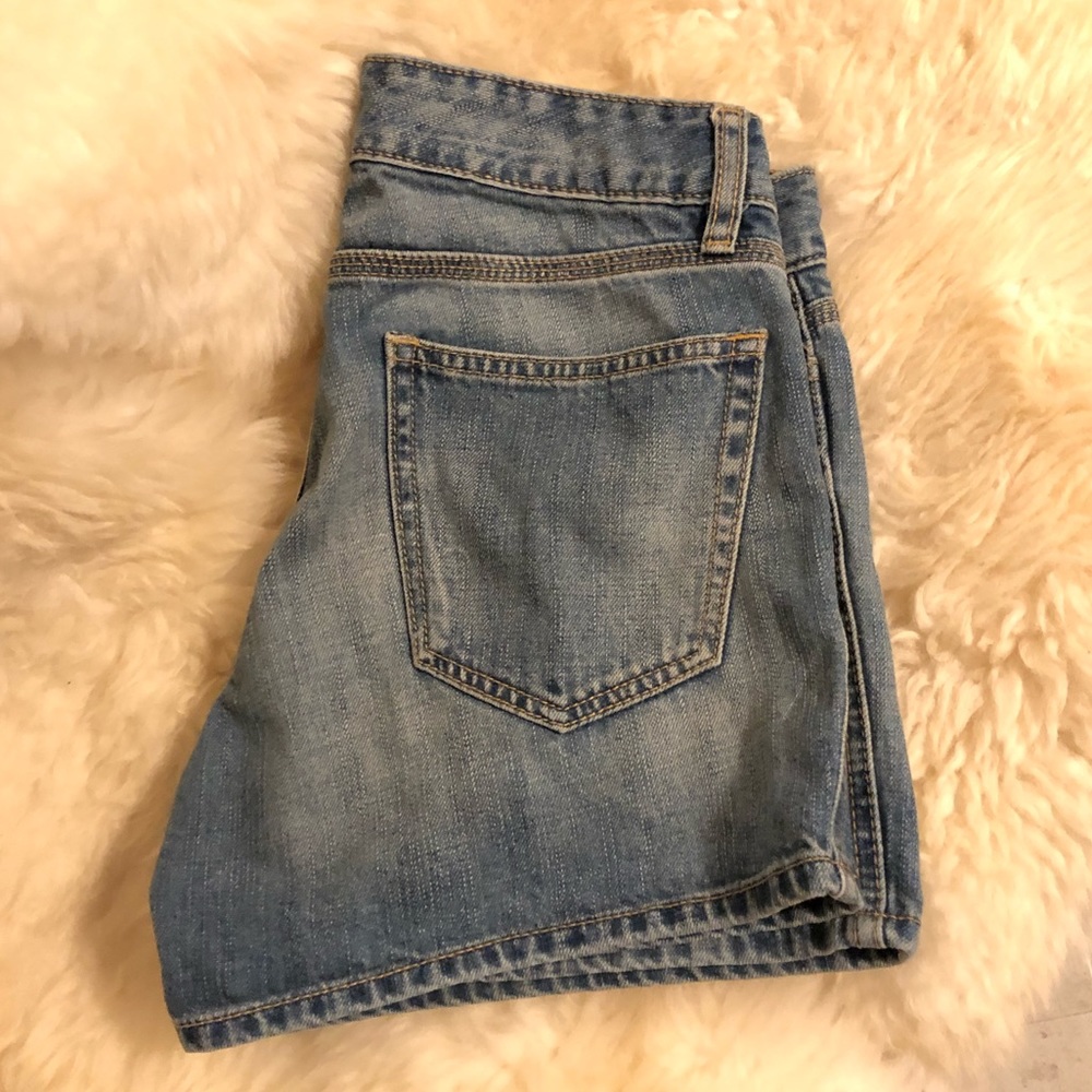 GAP Mid-Rise Light Wash Denim Shorts